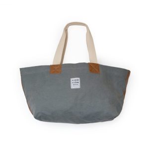 "RISDON & RISDON" Canvas & Leather Grey Bag