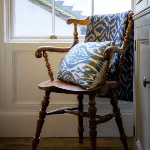 Blue Wool Ikat Throw