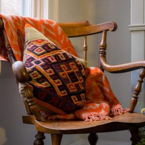 Amber Wool Ikat Throw