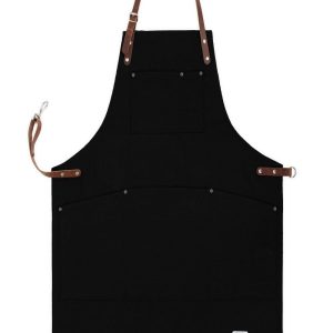 "RISDON & RISDON" Original Apron with leather - Black