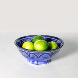 "Berber" Moroccan Dinner Bowl in Blue