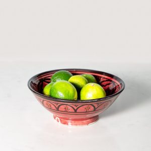 "Berber" Moroccan Dinner Bowl in Red