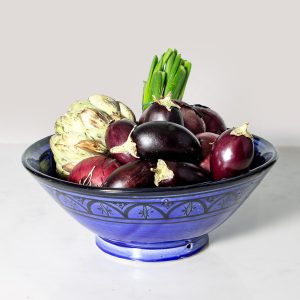 "Berber" Moroccan Fruit Bowl in Blue