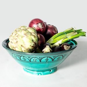 "Berber" Moroccan Fruit Bowl in Green