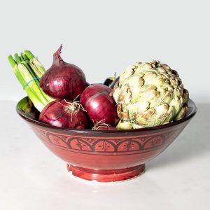"Berber" Moroccan Fruit Bowl in Red