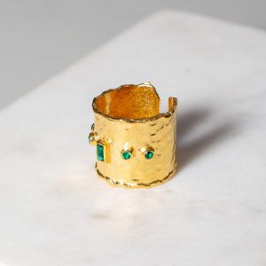 Chunky Textured Ring in Green