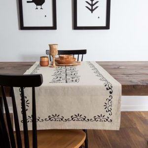 Handmade Stone Print Hittite Table Runner