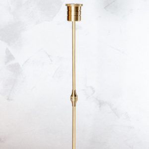 Serrated Brass Candle Holder - Large