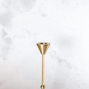 Conical Brass Candle Holder -Small