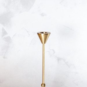 Conical Brass Candle Holder - Medium