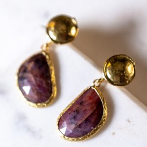 Purple Artisan Earrings