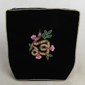 Black Snake Makeup Bag