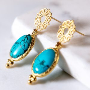 Turquoise Wreath Earrings