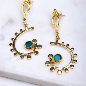 Jade Green Groovy Swirl Earrings