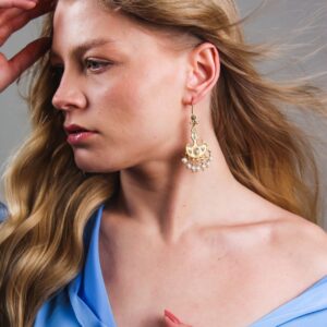 Turquoise and Pearl Chance Earrings