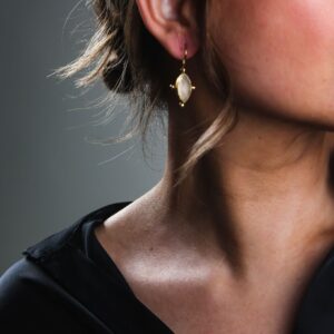 Moonstone Tear Drop Earrings