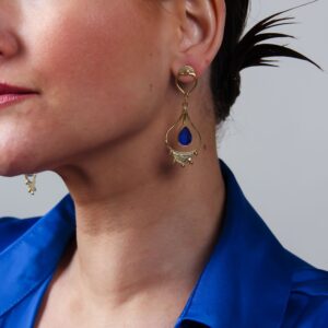 Royal Blue Eccentric Eye Earrings