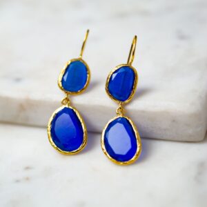 Royal Blue Double Drop Earrings