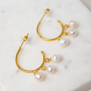 Pearl Hoop Earrings